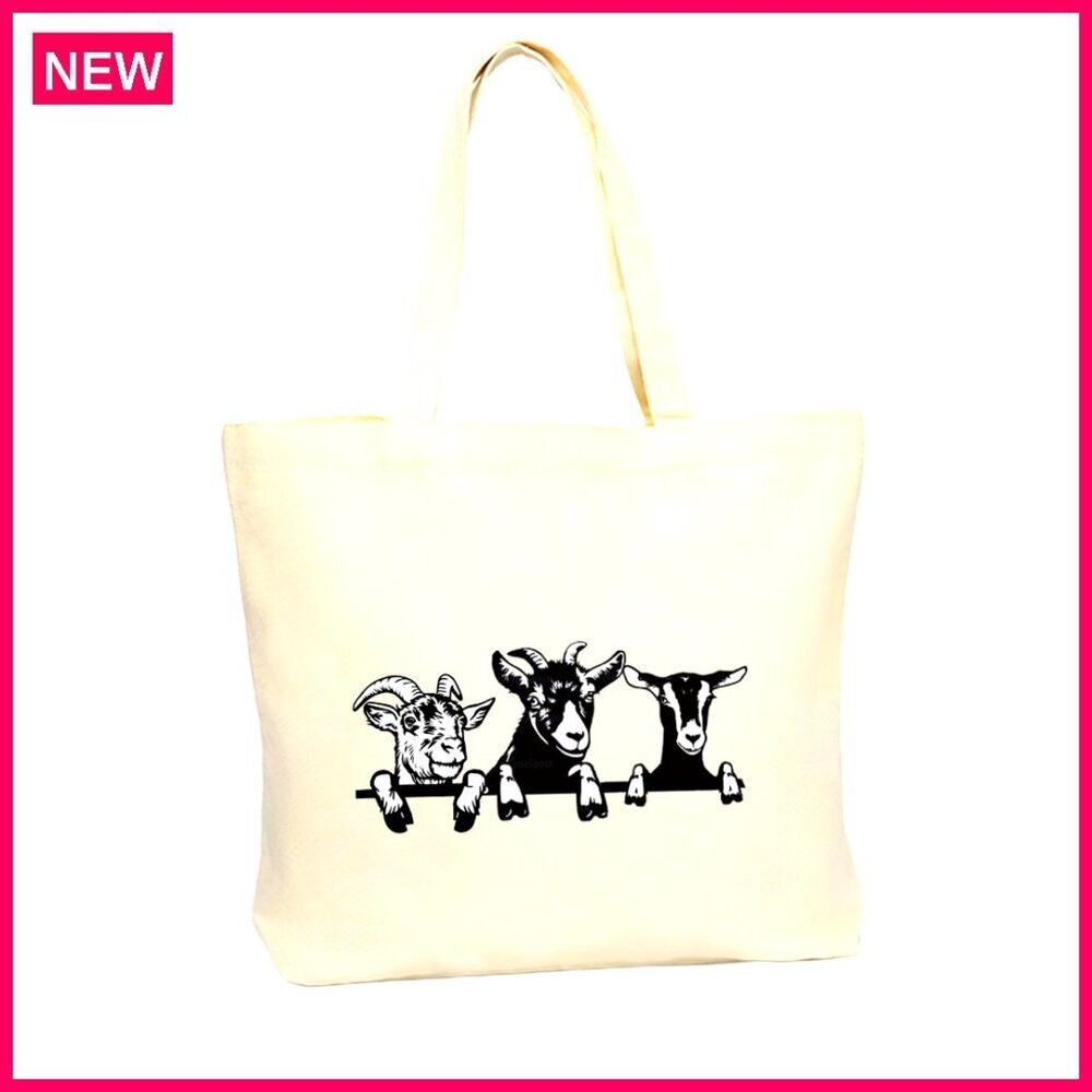 Large Canvas Tote Bag Reusable Grocery Shopping Travel Work